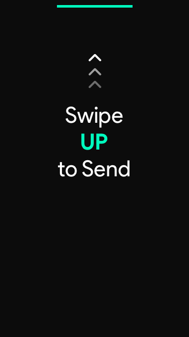 swipe up to send a loop or melody instructions screen