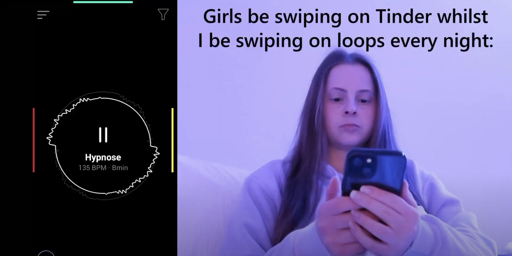 "Girls swipe on Tinder while I swipe loops" ft Lollipop Beatz